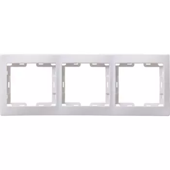 Рамка 3-м Кварта РГ-3-КБ горизонт. бел. IEK EMK30-K01-DM