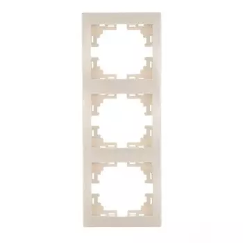 Рамка 3-м Mira вертикал. крем. LEZARD 701-0300-153