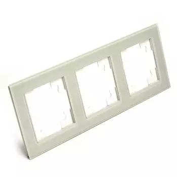 Рамка 3-местная, стекло, STEKKER серия Катрин, GFR00-7003-07, дымчатый