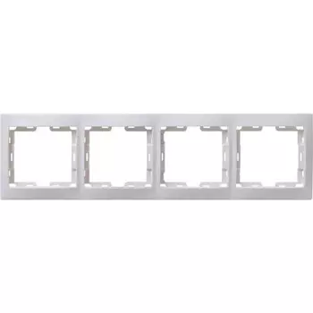 Рамка 4-м КВАРТА РГ-4-КБ горизонт. бел. IEK EMK40-K01-DM