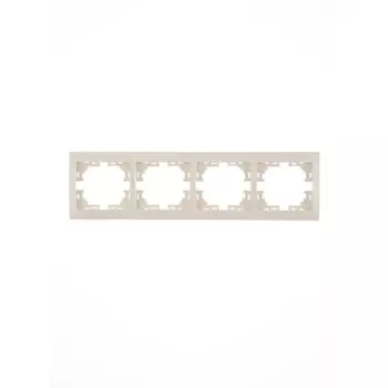 Рамка 4-м Mira горизонт. крем. LEZARD 701-0300-149