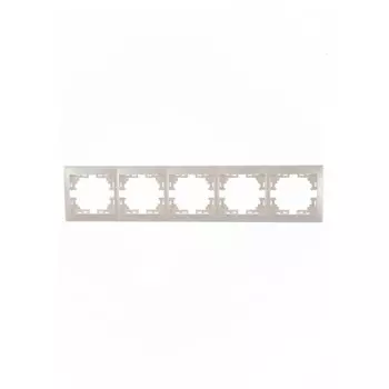 Рамка 5-м Mira горизонт. без вставки жемчуж./бел. перламутр. LEZARD 701-3000-150