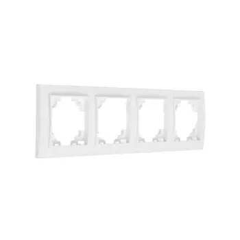 Рамка четырехместная горизонтальная, STEKKER серия Эрна, PFR00-9004-01, белый