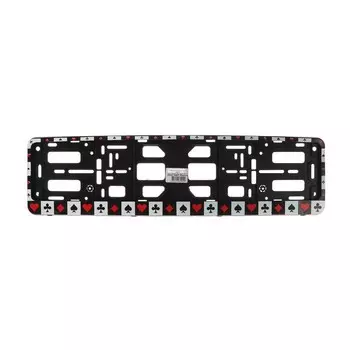 Рамка для автомобильного номера, книжка, черная, "Масти"