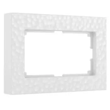 Рамка для двойной розетки W0082401, белая
