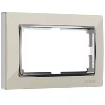 Рамка для двойной розетки WL03-Frame-01-DBL-ivory, цвет слоновая кость
