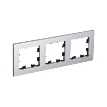 Рамка для розетки/выключателя SchE ATN312103 AtlasDesign Nature, металл, цвет серебро