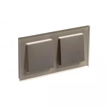 Рамка для розетки/выключателя SchE ATN320502 AtlasDesign Nature, стекло, цвет шампань