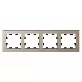 Рамка для розетки/выключателя SchE ATN320504 AtlasDesign Nature, стекло, цвет шампань