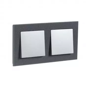 Рамка для розетки/выключателя SchE ATN343202 AtlasDesign Nature, мрамор, цвет серый