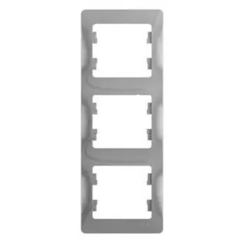 Рамка для розетки/выключателя SchE GSL000307 Glossa, вертикальная, алюминий
