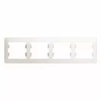 Рамка для розетки/выключателя SchE GSL000604 Glossa, горизонтальная, цвет перламутр