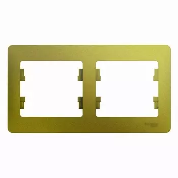 Рамка для розетки/выключателя SchE GSL001002 Glossa, горизонтальная, цвет фисташковый