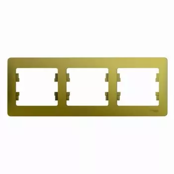 Рамка для розетки/выключателя SchE GSL001003 Glossa, горизонтальная, цвет фисташковый