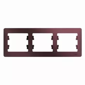 Рамка для розетки/выключателя SchE GSL001103 Glossa, горизонтальная, цвет баклажан