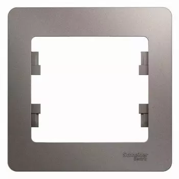 Рамка для розетки/выключателя SchE GSL001201 Glossa, цвет платина
