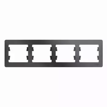 Рамка для розетки/выключателя SchE GSL001304 Glossa, горизонтальная, цвет графит