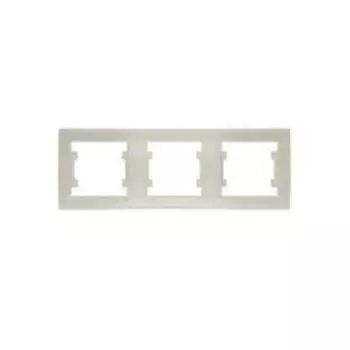 Рамка для розетки/выключателя UNIVersal 7948707 Бриллиант, горизонтальная, слоновья кость