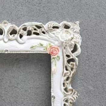 Рамка для выключателя полистоун "Розочки и узоры" вн.р-р 8,6х8,6 см 14,3х14,3х1 см