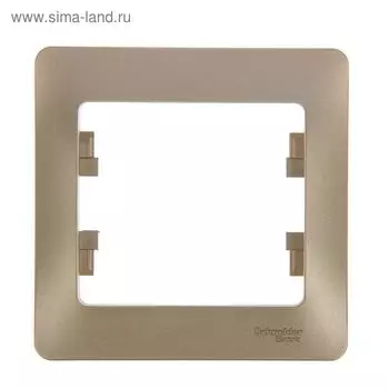 Рамка "Glossa" SchE GSL000401, одноместная, цвет титан