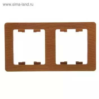 Рамка "Glossa" SchE GSL000502, двухместная, горизонтальная, цвет дуб