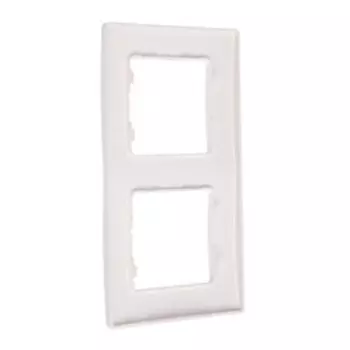 Рамка Legrand Etika 672502, двухместная, белая