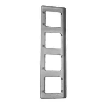 Рамка Legrand INSPIRIA, 4 пост, Алюминий