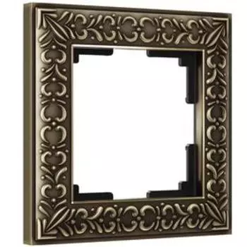 Рамка на 1 пост WL07-Frame-01, цвет бронза