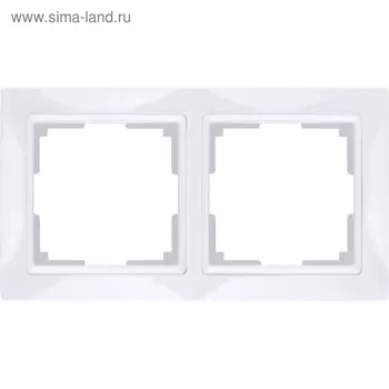 Рамка на 2 поста WL03-Frame-02, цвет белый