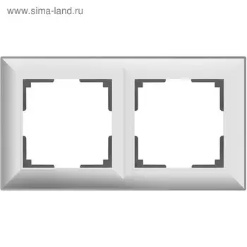 Рамка на 2 поста WL14-Frame-02, цвет белый