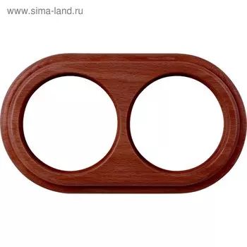 Рамка на 2 поста WL15-frame-02, цвет итальянский орех