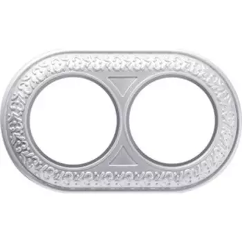 Рамка на 2 поста WL70-frame-02, цвет жемчужный