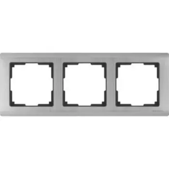 Рамка на 3 поста WL02-Frame-03, цвет никель