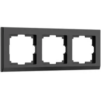 Рамка на 3 поста WL04-Frame-03-black, цвет черный
