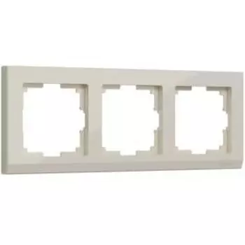 Рамка на 3 поста WL04-Frame-03-ivory, цвет слоновая кость