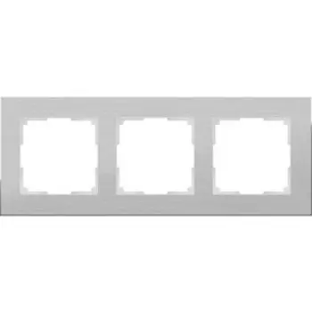 Рамка на 3 поста WL11-Frame-03, цвет алюминий