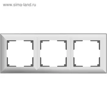 Рамка на 3 поста WL14-Frame-03, цвет белый