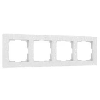 Рамка на 4 поста W0042401, белая