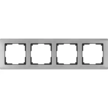 Рамка на 4 поста WL02-Frame-04, цвет никель
