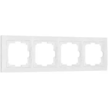Рамка на 4 поста WL03-Frame-04, цвет белый