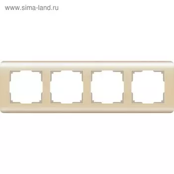 Рамка на 4 поста WL12-Frame-04, цвет шампань