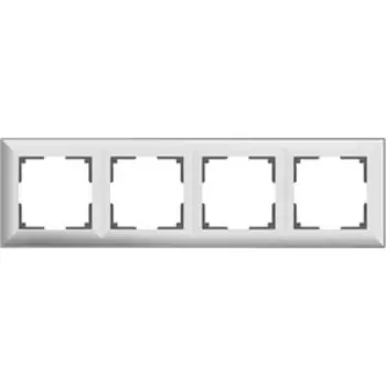 Рамка на 4 поста WL14-Frame-04, цвет белый