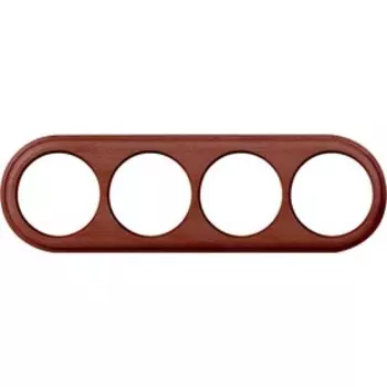 Рамка на 4 поста WL15-frame-04, цвет итальянский орех