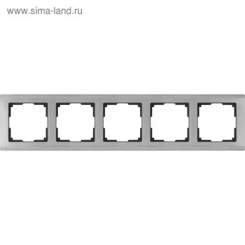 Рамка на 5 постов WL02-Frame-05, цвет никель