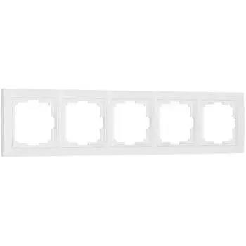 Рамка на 5 постов WL03-Frame-05, цвет белый