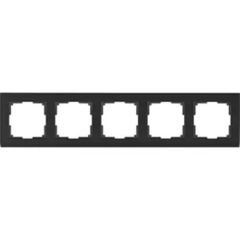 Рамка на 5 постов WL04-Frame-05-black, цвет черный