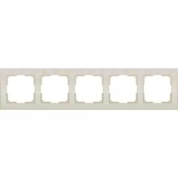 Рамка на 5 постов WL05-Frame-05-ivory, цвет слоновая кость