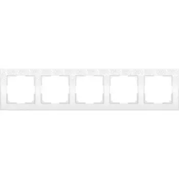 Рамка на 5 постов WL05-Frame-05-white, цвет белый