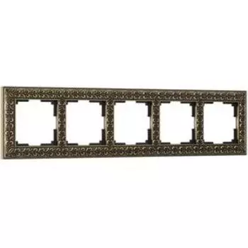 Рамка на 5 постов WL07-Frame-05, цвет бронза