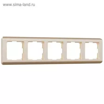 Рамка на 5 постов WL12-Frame-05, цвет шампань